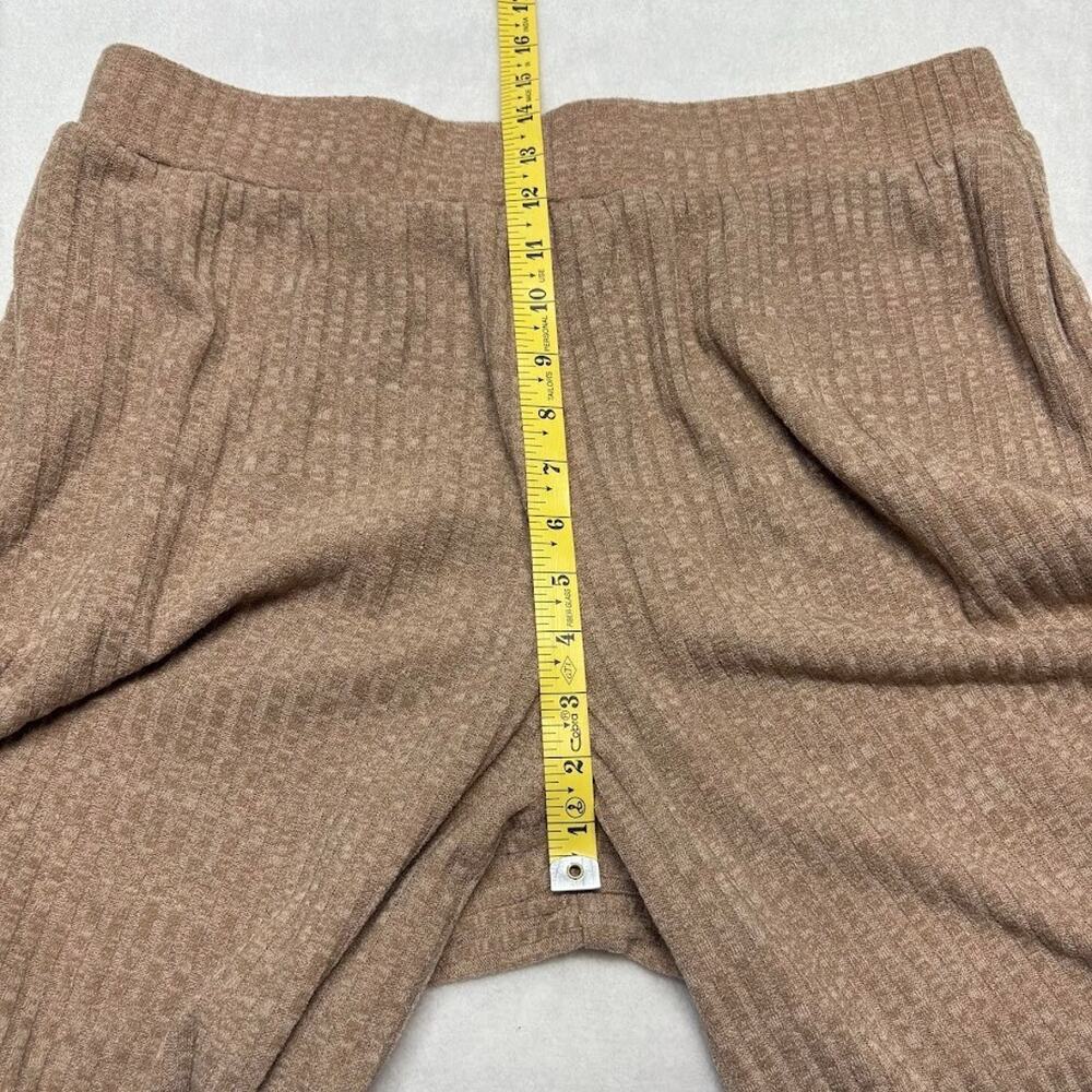 Simple Suzanne Betro Wide Flare Leg Texture Ribbed Palazzo Pants Camel Size 3X - Picture 9 of 11